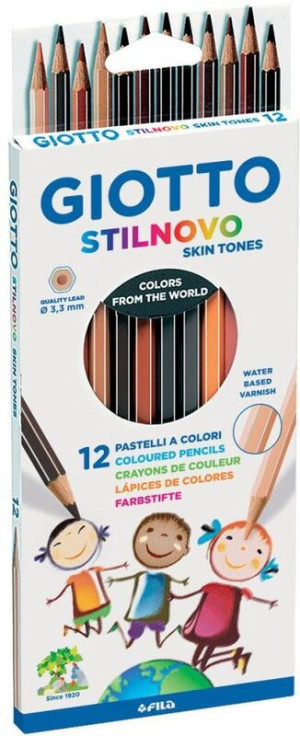 Giotto Ξυλομπογιές Stilnovo Skintones-12Τμχ (025740000)