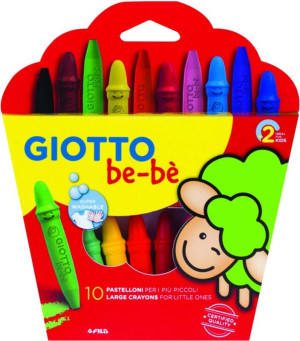Giotto Bebe Κηρομπογιές 10Τμχ & Ξύστρα (466800)