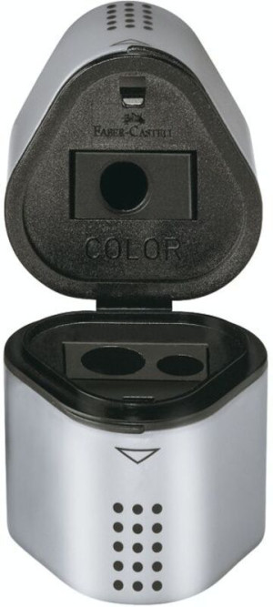 Faber Castell Ξύστρα Τριπλή Grip Trio Γκρι (12305899)