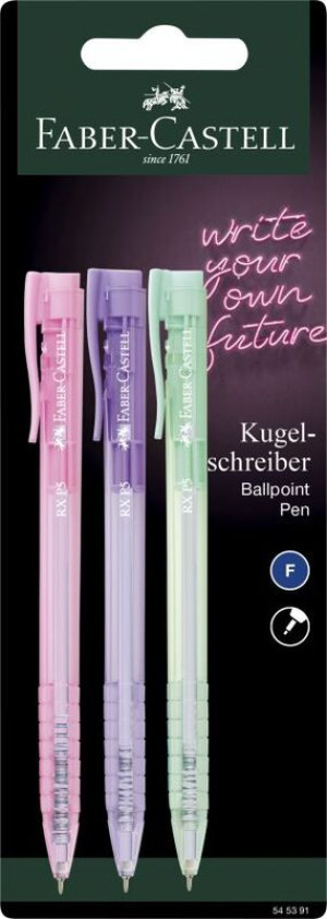 Faber Castell Στυλό RX P5 Παστέλ-3Τμχ (12308034)