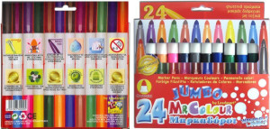 Μαρκαδόροι Χονδροί Mr Color-24 Χρώματα (Σ0305)