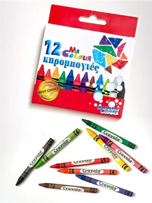 Κηρομπογιά 12 Χρώματα (Σ0625)