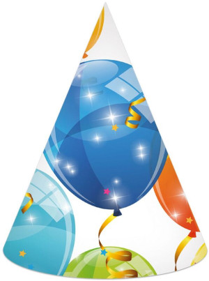 Καπέλα Sparkling Balloons 6Τμχ (88157)