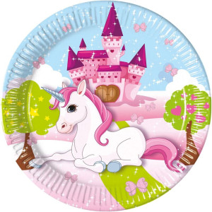 Πιάτα Μεγάλα Unicorn 23cm 8Τμχ (093428)