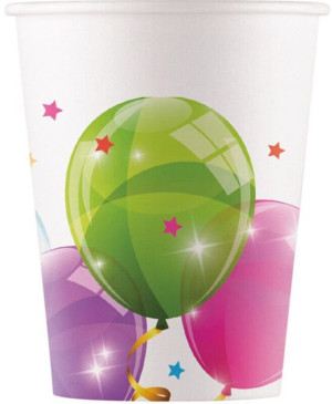 Ποτήρια Sparkling Balloons 8Τμχ (93462)
