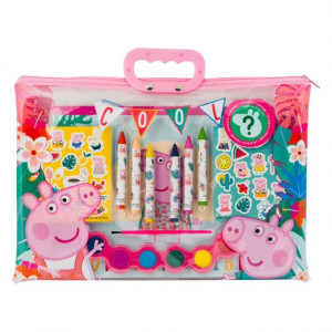 Peppa Pig Διάφανη Τσάντα Σετ Ζωγραφικής (1023-68002)
