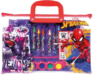 Spiderman Διάφανη Τσάντα Σετ Ζωγραφικής (1023-68007)