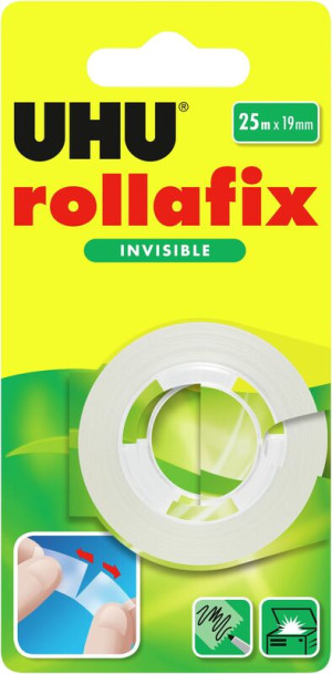 UHU Rollafix Αόρατη Κολλητική Ταινία Ανταλλακτικό 25x19mm (7001160)