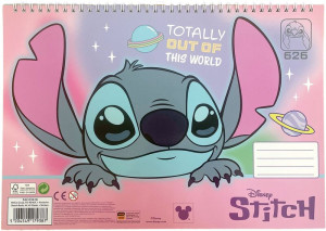 Stitch Μπλοκ Ζωγραφικής Α4 Και Stickers (342-03416)
