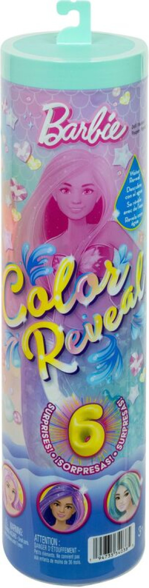 Barbie Color Reveal-Γοργόνες-4 Σχέδια (JMW61)
