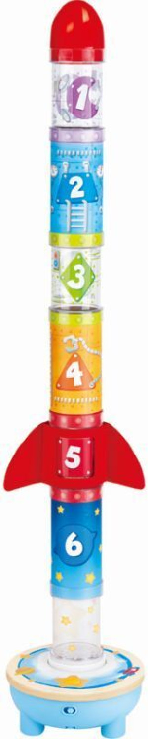 Hape Early Explorer Ξύλινος Πύραυλος Ball Air Stacker (E0387B)