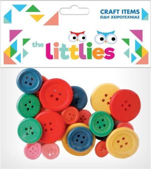 The Littlies Κουμπιά Ξύλινα Διάφορα Χρώματα (0646606)