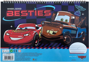 Cars Μπλοκ Ζωγραφικής Α4 Και Stickers (341-32416)