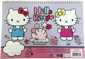 Hello Kitty Μπλοκ Ζωγραφικής Α4+Stickers (335-76416)