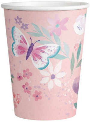 Ποτήρια 250ml Flutter Πεταλουδες 8Τμχ (Μ990972366)