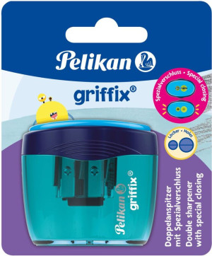 Pelikan Ξύστρα Griffix Μπλε GDAB Διπλή (701266)