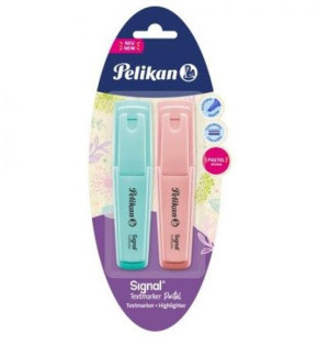 Pelikan Υπογραμμιστής Pastel Ροδακινί & Άκουα 2Τμχ (60078815)