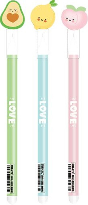 Metron Στυλό Gel 0.7mm Love Μπλε-3 Σχέδια-1Τμχ (243.092448)