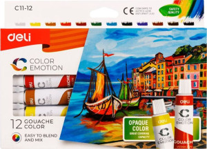 Deli Τέμπερα 12 Χρωμάτων 12ml Color Emotion (231.006103)