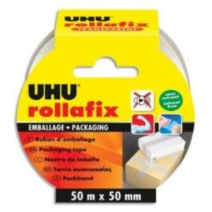 UHU Rollafix Διάφανη Ταινία Συσκευασίας 50mX50mm (7001086)