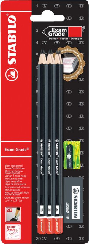 Stabilo Μολύβι Exam 6Τμχ+Γόμα+Ξύστρα (11228000)