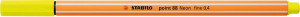 Stabilo Μαρκαδόρος Point 88/024 Neon Yellow (01880024)