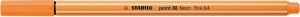 Stabilo Μαρκαδόρος Point 88/054 Neon Orange (01880054)