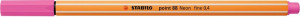 Stabilo Μαρκαδόρος Point 88/056 Neon Pink (01880056)