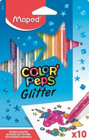 Maped Μαρκαδόροι Color'Peps Glitter 10 Τμχ (847110)