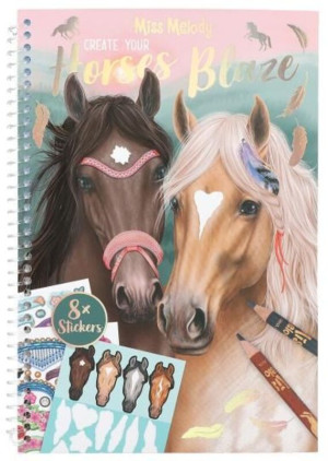 Miss Melody Μπλοκ Ζωγραφικής Create Your Horses Blaze Colouring Book (D12964)