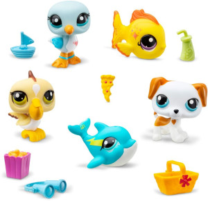 Littlest Pet Shop Φιγούρες 5Τμχ-Παραλία (BF000517)