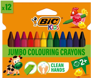 Bic Κηρομπογιές Kids Plasticdecor Triangle 12Τμχ (829773)