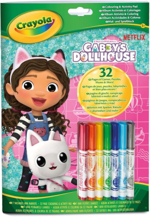 Crayola Τετράδιο Χρωμοσελίδων & Δραστηριοτήτων Με Μαρκαδόρους Gabby's Dollhouse (04-7024)