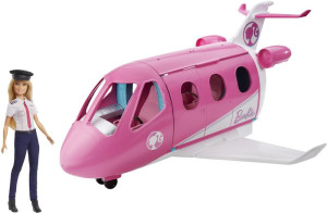 Barbie Αεροπλάνο & Κούκλα Dreamhouse Adventures (GJB33)