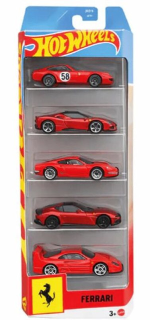 Hot Wheels Αυτοκινητάκια Ferrari Σετ Των 5 (JLN12)