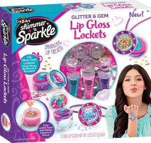 Cra-Z-Art Shimmer'N Sparkle Glitter & Gem Gloss Lockets (65548)