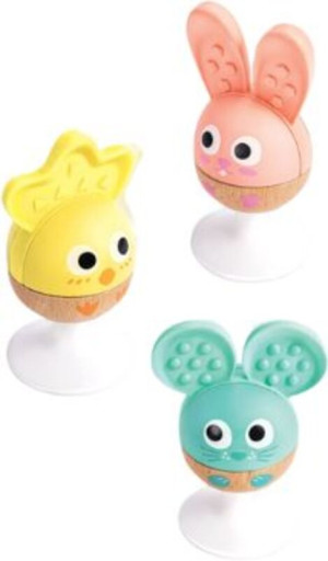 Hape Early Explorer Ξύλινη Κουδουνίστρα Ζωάκια Cheery Critter Rattle (E0123)