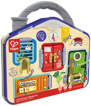 Hape Early Explorer Ξύλινο Lock & Learn Playboard (E1111K)