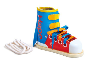Hape Totally Amazing Ξύλινο Εκπαιδευτικό Παπούτσι Με Κορδόνια (E1117)