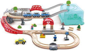 Hape Railway Ξύλινος Σιδηρόδρομος City Bucket Set (E3771A)
