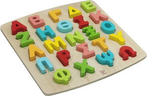 Hape Happy Puzzles Ξύλινο Παζλ Alphabet-Greek (E8661AG53)