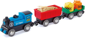 Hape Railway Ξύλινο Rolling Stock Τρενάκι Set (E3720A)