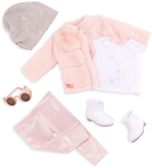 Our Generation Ενδυμασία Deluxe Pink Fur Coat (BD30532Z)