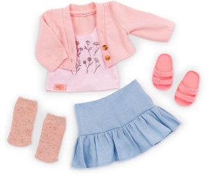 Our Generation Ενδυμασία Pink Sweater With Ruffle Skirt (BD30542Z)
