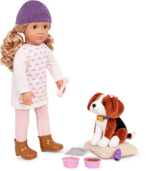 Our Generation Κούκλα Ember With Pet Dog Elsie (BD31441Z)