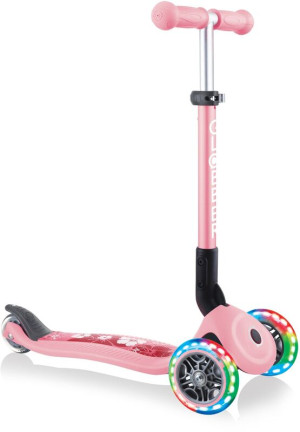 Globber Scooter Junior Foldable Fantasy Lights Flowers Pastel Pink (433-210)
