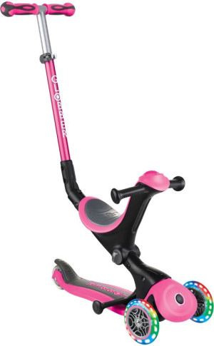 Globber Scooter Go Up Deluxe Lights Deep Pink (646-110)