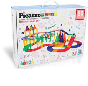 Picasso Tiles Magnetic Building Racing Track Set 80Τμχ (PTR80)