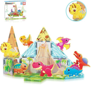 Picasso Tiles Dinosaur Set With 8 Figures 26Τμχ. (PTQ23)