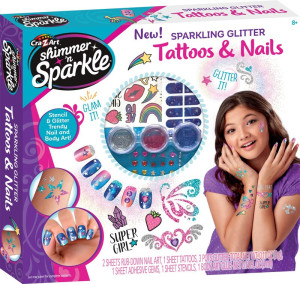 Cra-Z-Art Shimmer 'N Sparkle Sparkling Glitter Tattoos & Nails (65502)